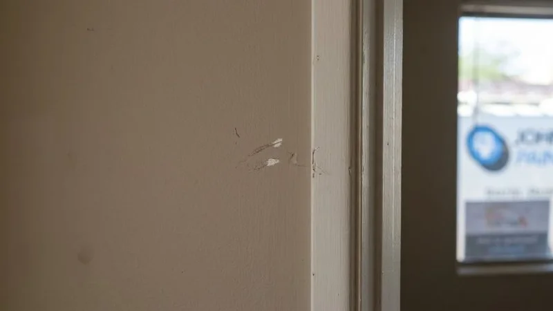 Close-up of a Melbourne interior wall showing wear and time for repainting