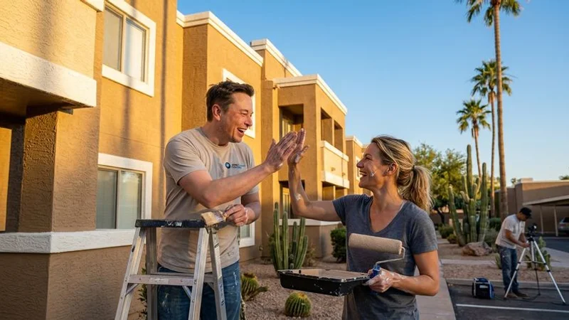 Freshly repainted apartment complex exterior in Melbourne